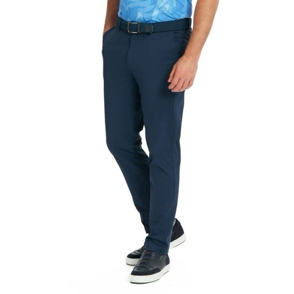 Greg Norman Men's Golf Performance Stretch Fabric Classic Fit Pant 40x30 Navy
